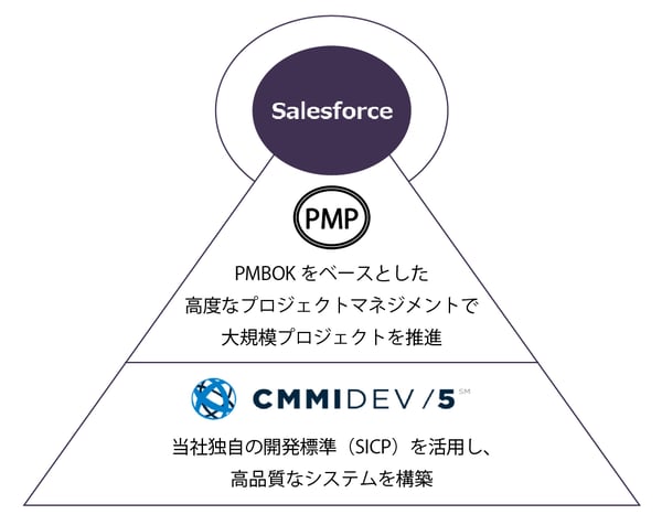 CMMI + PMPをベースとした開発基盤